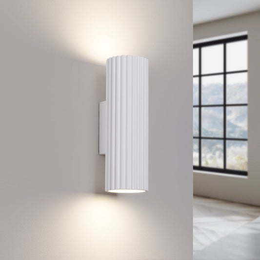 Modern White Wall Light Sconce with Adjustable GU10 Fixtures – Minimalist Design for Any Room, Ideal for Living Room and Hallway 1