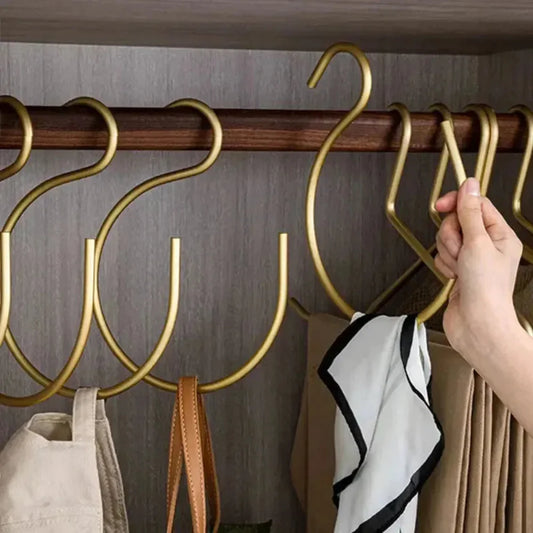 Space-Saving S-Shaped Hangers Set - Durable Metal Clothes Organizers for Pants, Scarves, and Towels 1