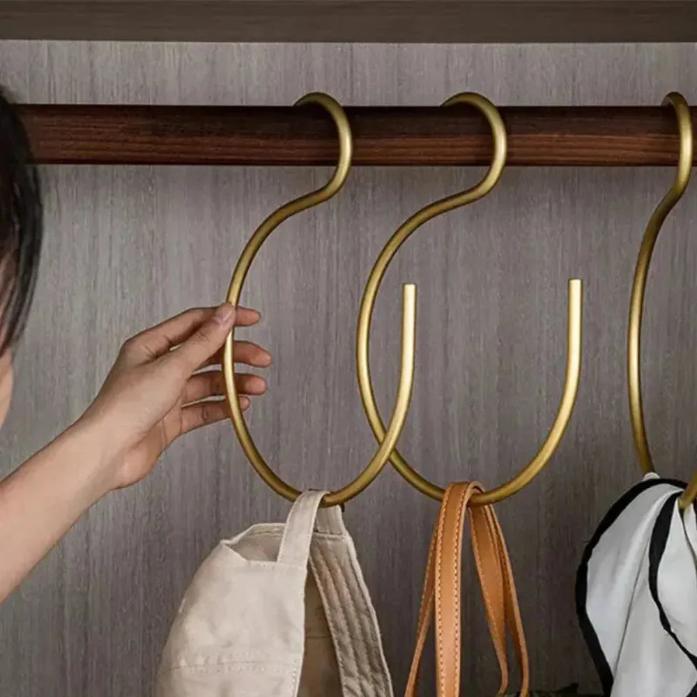 Space-Saving S-Shaped Hangers Set - Durable Metal Clothes Organizers for Pants, Scarves, and Towels 4