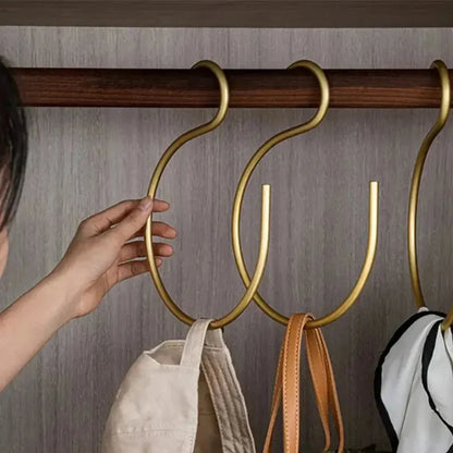 Space-Saving S-Shaped Hangers Set - Durable Metal Clothes Organizers for Pants, Scarves, and Towels 4