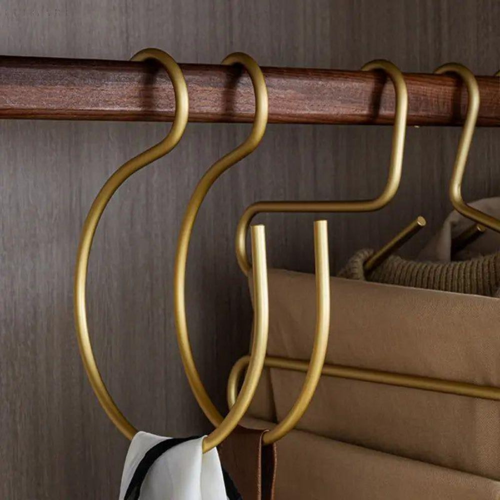 Space-Saving S-Shaped Hangers Set - Durable Metal Clothes Organizers for Pants, Scarves, and Towels 6