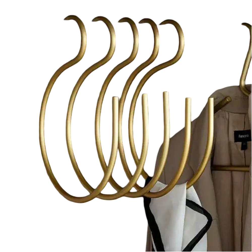 Space-Saving S-Shaped Hangers Set - Durable Metal Clothes Organizers for Pants, Scarves, and Towels 7