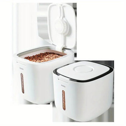 Airtight Dog Food Storage Container with Measuring Cup – 4-5L and 9-10L Sizes, Keeps Food Fresh and Dry, Stackable Pet Food Bin 6