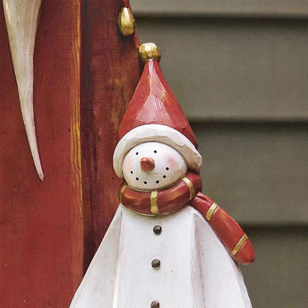 Solar Snowman Lantern Decoration – 22cm Resin Holiday Light for Indoor and Outdoor Use 5