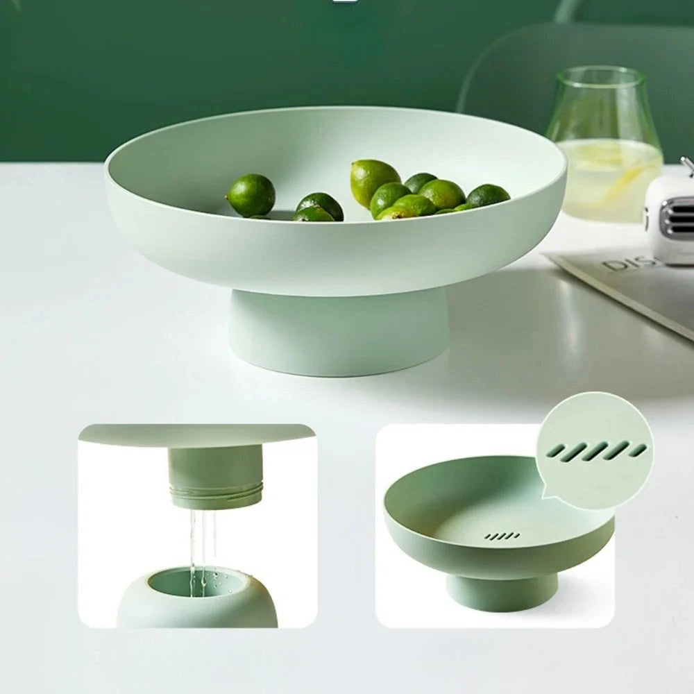 Retro Fruit Bowl with Leaf Design – Elegant Ceramic Centerpiece for Fruits and Snacks 3