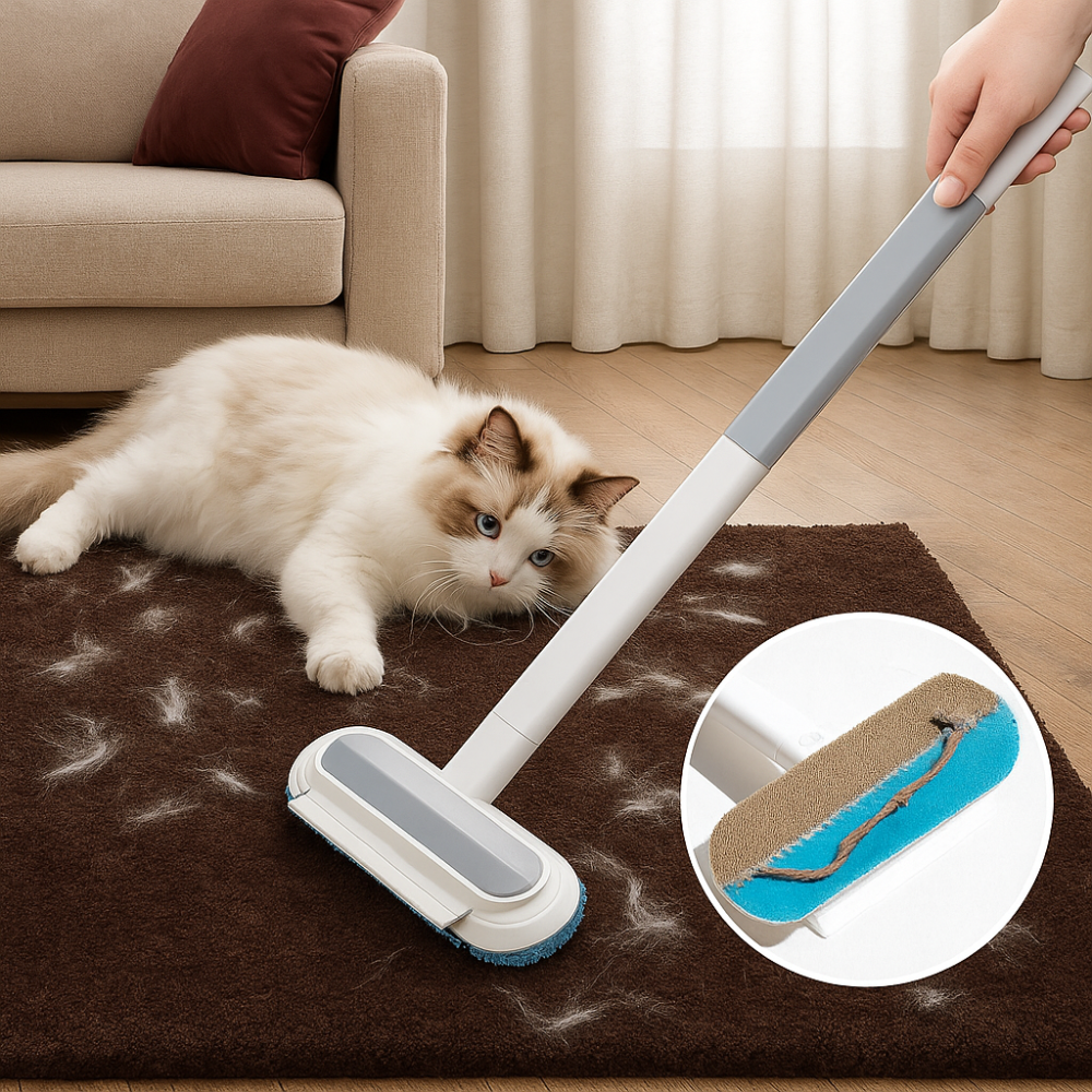 Adjustable Pet Hair Removal Brush with Long Handle – FurLifter Pro for Effortless Cleaning 1