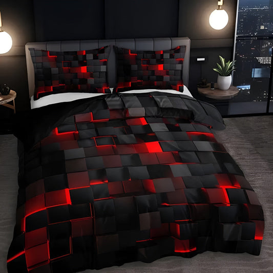 Modern Geometric 3-Piece Duvet Cover Set – Stylish Design with Ultimate Comfort 1
