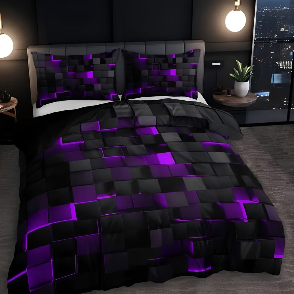 Modern Geometric 3-Piece Duvet Cover Set – Stylish Design with Ultimate Comfort 2