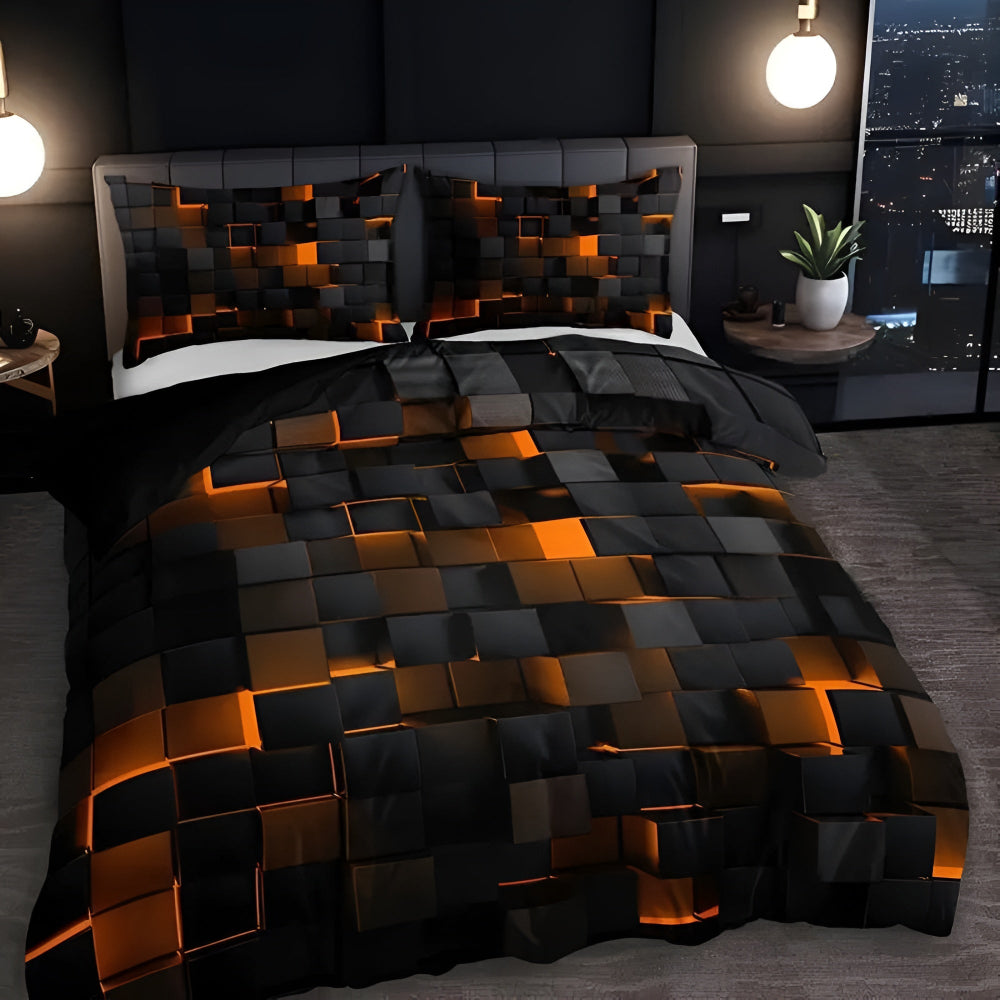 Modern Geometric 3-Piece Duvet Cover Set – Stylish Design with Ultimate Comfort 4