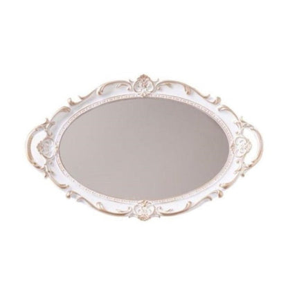 Vintage Decorative Tray with Ornate Frame – Mirrored Accent for Jewelry and Home Decor 5