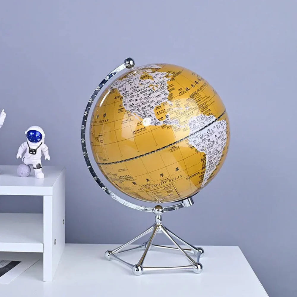 Rotating LED Globe Lamp with Warm Light – Acrylic World Map Décor 10