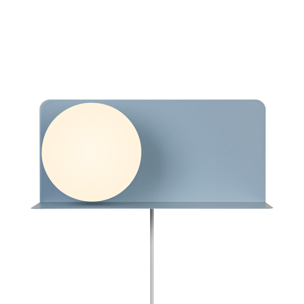 Minimalist Wall Shelf Light with Opal Glass Shade – Functional Design for Modern Spaces 18