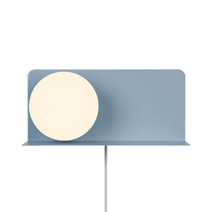 Minimalist Wall Shelf Light with Opal Glass Shade – Functional Design for Modern Spaces 18
