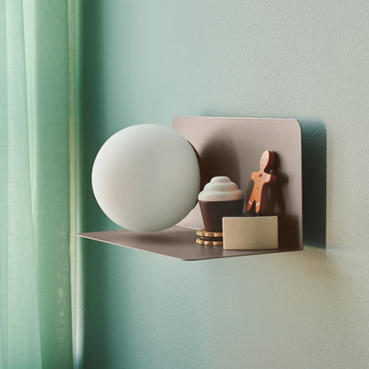 Minimalist Wall Shelf Light with Opal Glass Shade – Functional Design for Modern Spaces 24