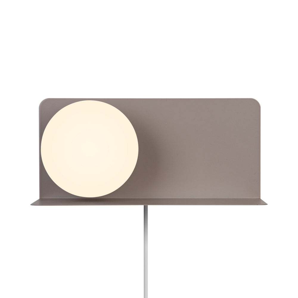 Minimalist Wall Shelf Light with Opal Glass Shade – Functional Design for Modern Spaces 25