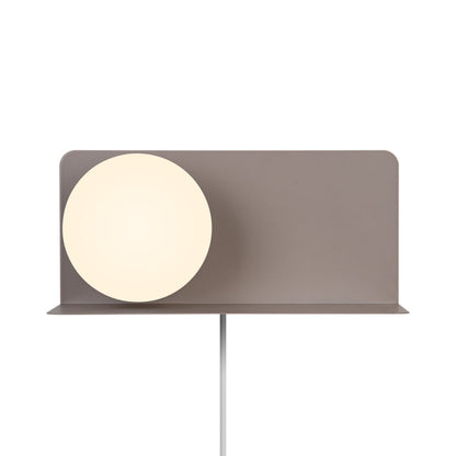 Minimalist Wall Shelf Light with Opal Glass Shade – Functional Design for Modern Spaces 25