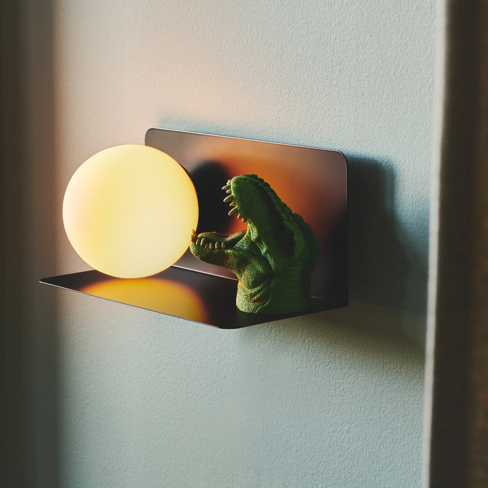 Minimalist Wall Shelf Light with Opal Glass Shade – Functional Design for Modern Spaces 4
