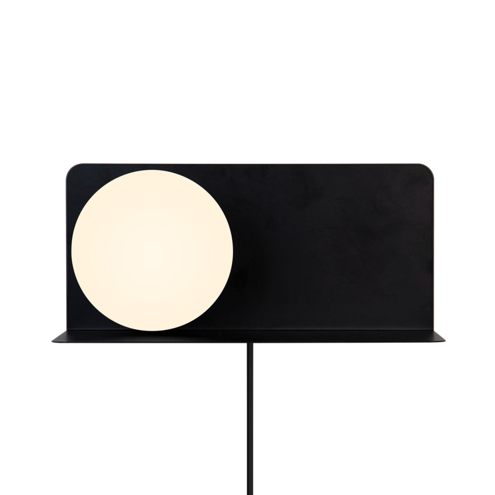 Minimalist Wall Shelf Light with Opal Glass Shade – Functional Design for Modern Spaces 6