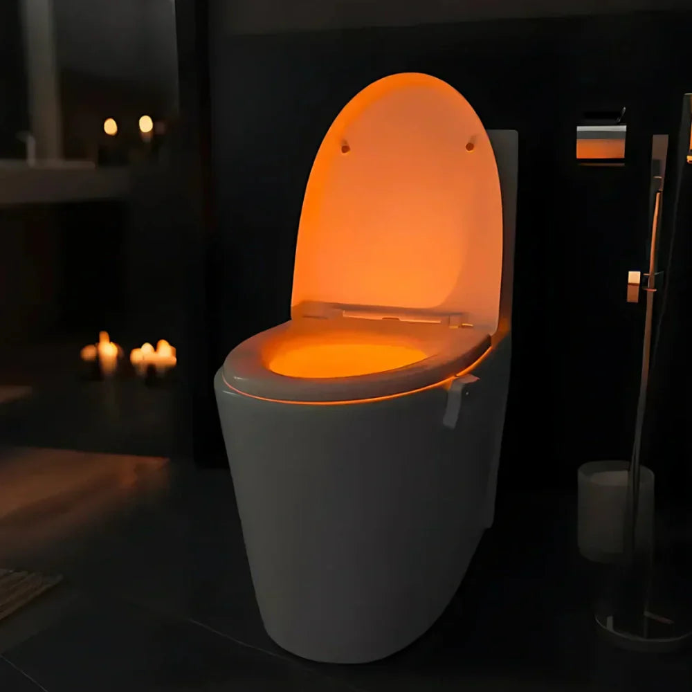 Motion-Activated Toilet Night Light with 8 LED Colors – Easy Install and Discreet Design 3