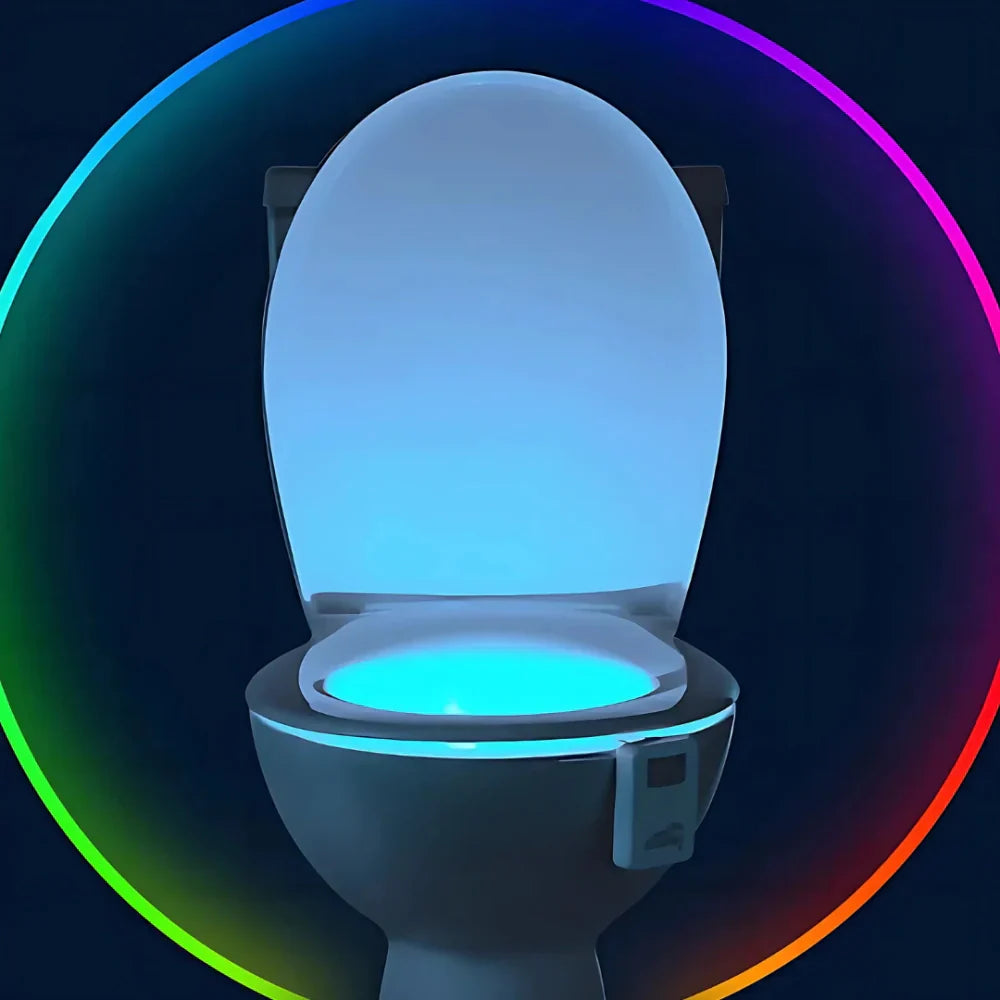 Motion-Activated Toilet Night Light with 8 LED Colors – Easy Install and Discreet Design 5