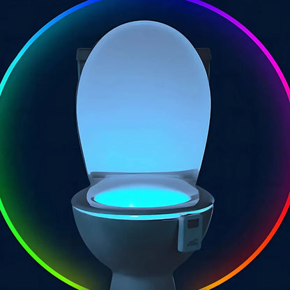 Motion-Activated Toilet Night Light with 8 LED Colors – Easy Install and Discreet Design 5