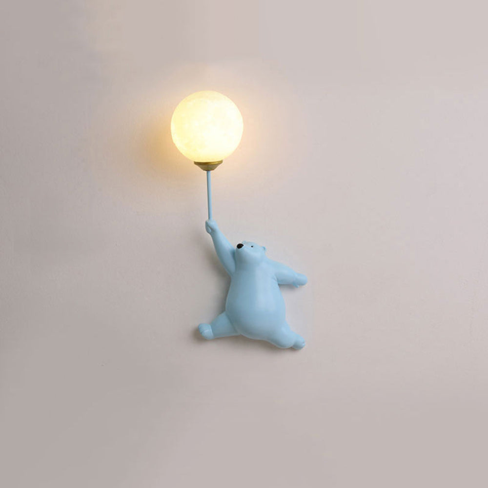 Bear Balloon Wall Lamp – Cute 3D Printed Night Light for Kids' Room 3
