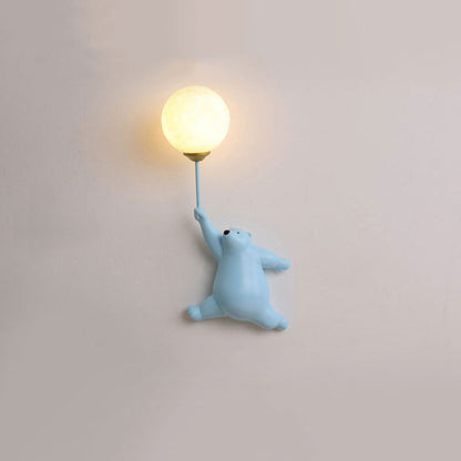 Bear Balloon Wall Lamp – Cute 3D Printed Night Light for Kids' Room 3
