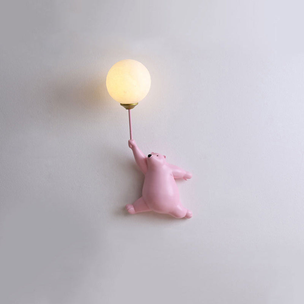 Bear Balloon Wall Lamp – Cute 3D Printed Night Light for Kids' Room 4