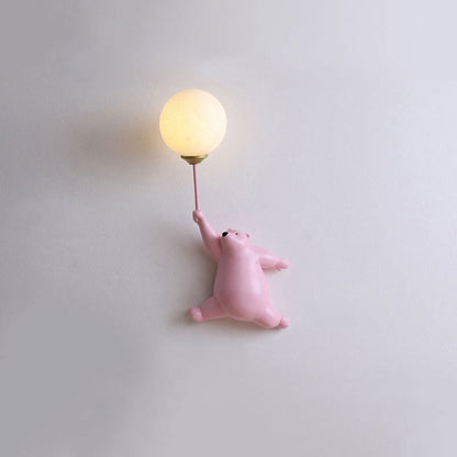 Bear Balloon Wall Lamp – Cute 3D Printed Night Light for Kids' Room 4