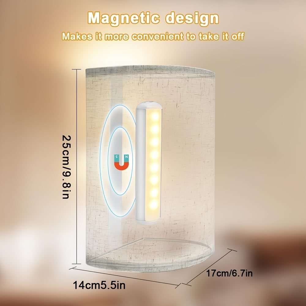 Wireless Wall Lights with Linen Shade – Dimmable Brightness and Remote Control, Stylish Wall Sconces for Home Decor 3