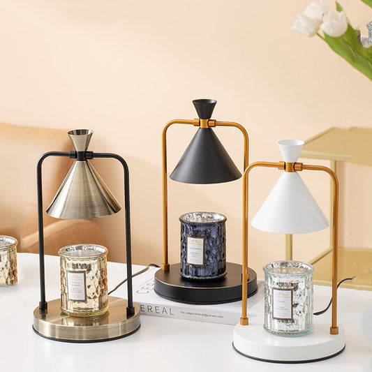 Flameless Candle Warmer Lamp with Dimmable Brightness – Elegant Metal Design for Aromatherapy 1