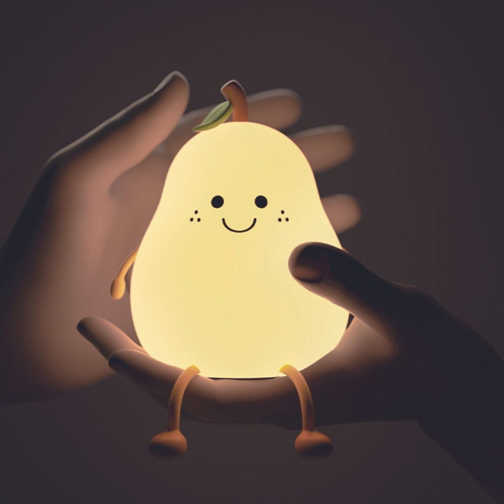 Rechargeable LED Night Light in Cute Pear Design – Soft Silicone Baby Night Lamp 3