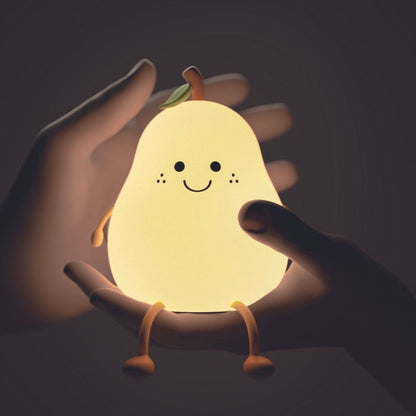 Rechargeable LED Night Light in Cute Pear Design – Soft Silicone Baby Night Lamp 3