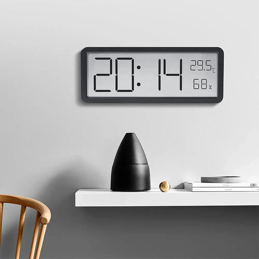 Digital LED Wall Clock with Temperature and Humidity Display – Modern Home Decor 1