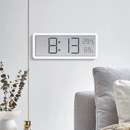 Digital LED Wall Clock with Temperature and Humidity Display – Modern Home Decor 2