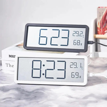 Digital LED Wall Clock with Temperature and Humidity Display – Modern Home Decor 3