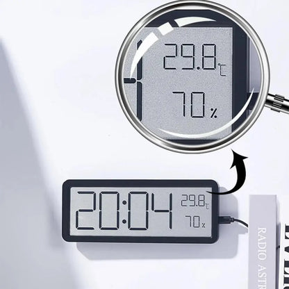 Digital LED Wall Clock with Temperature and Humidity Display – Modern Home Decor 4
