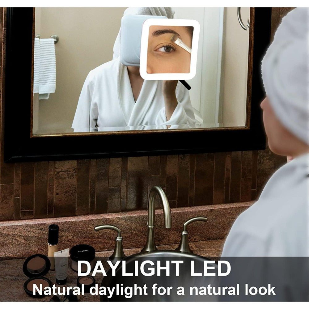 10X Lighted Magnifying Makeup Mirror with Suction Mount – Portable LED Beauty Tool for Flawless Results 5