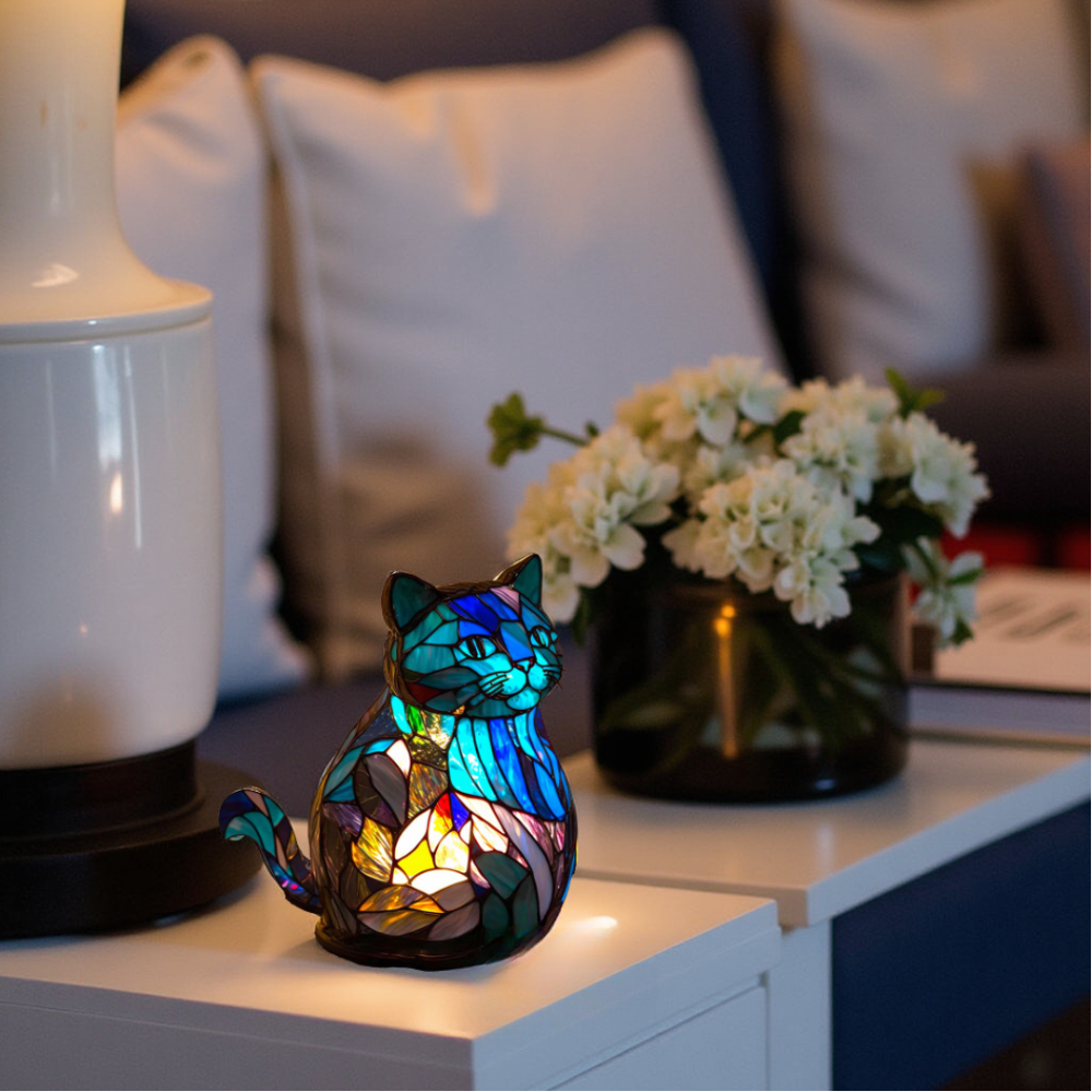 Cat-Shaped Acrylic Lamp – Handmade GlowWhisker Decorative Light for Cozy Ambiance 2