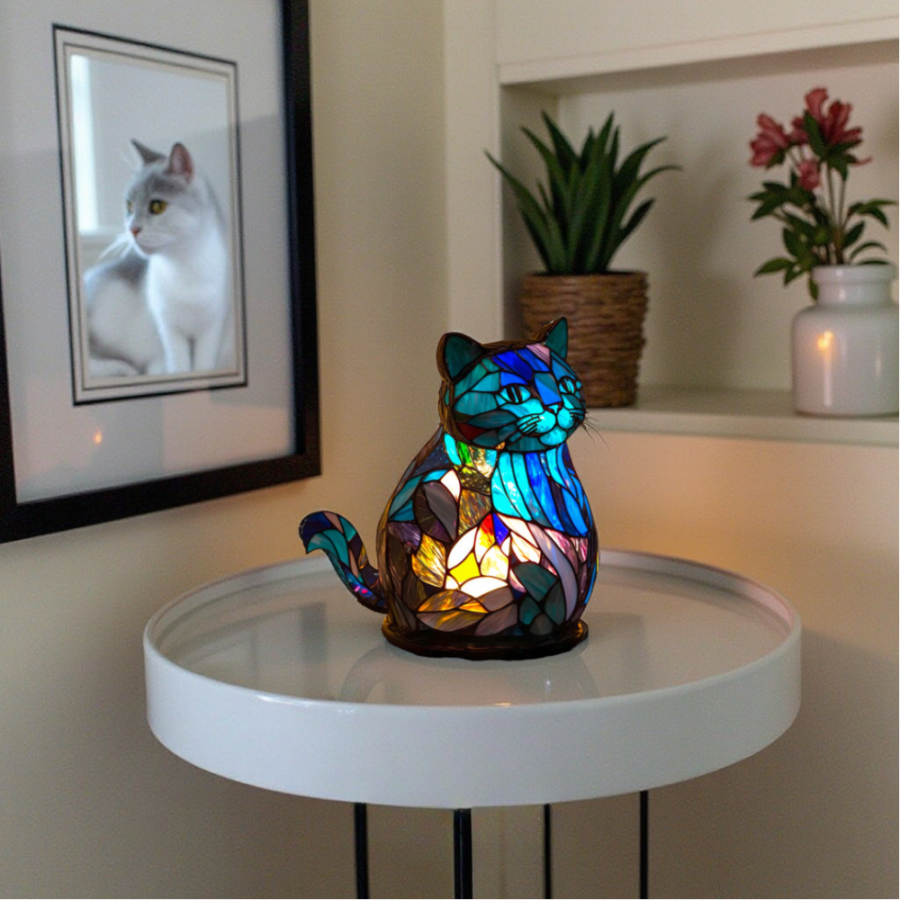Cat-Shaped Acrylic Lamp – Handmade GlowWhisker Decorative Light for Cozy Ambiance 3