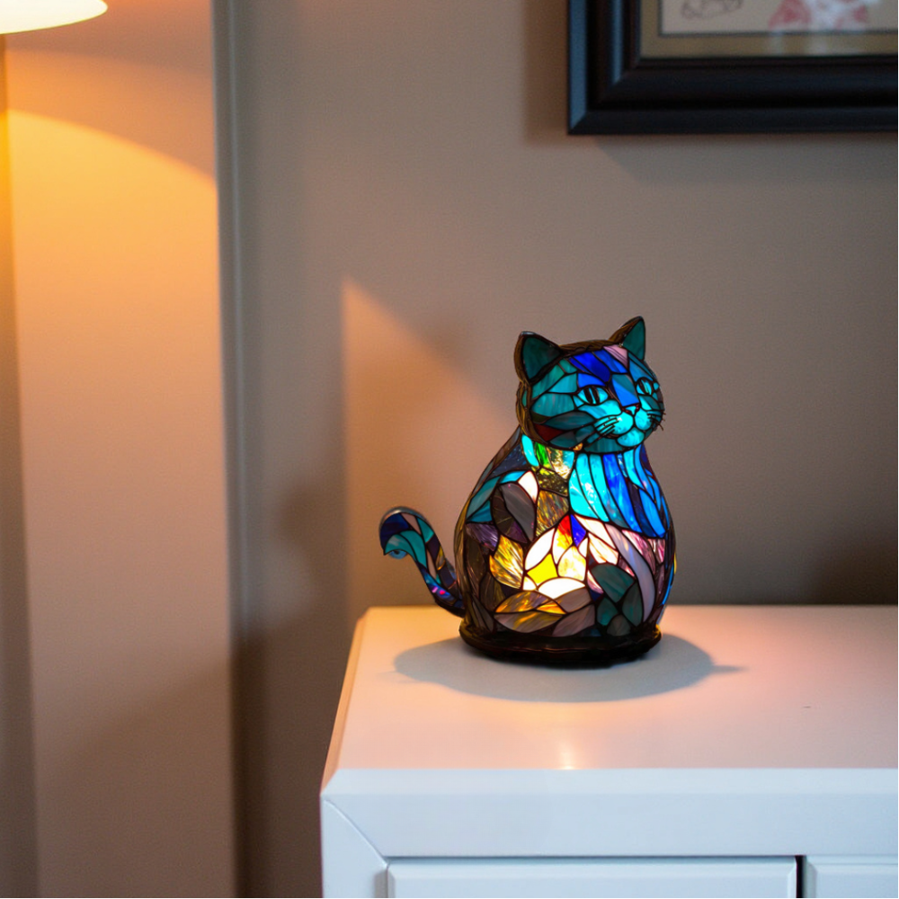 Cat-Shaped Acrylic Lamp – Handmade GlowWhisker Decorative Light for Cozy Ambiance 4