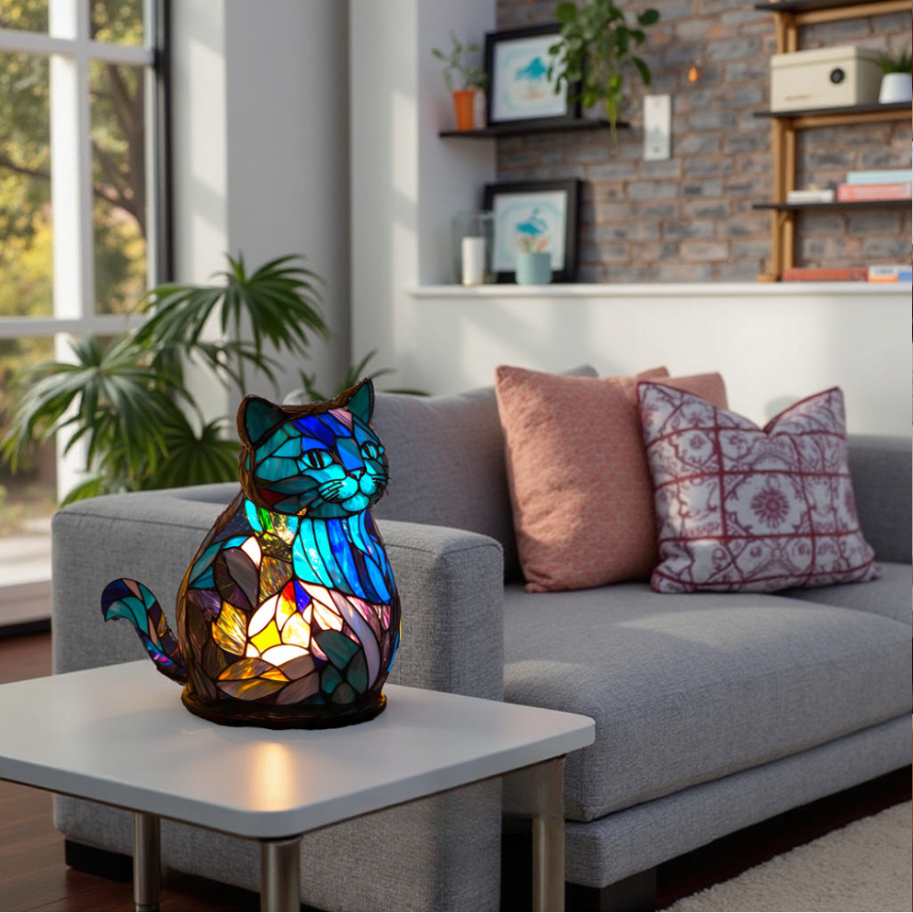 Cat-Shaped Acrylic Lamp – Handmade GlowWhisker Decorative Light for Cozy Ambiance 6