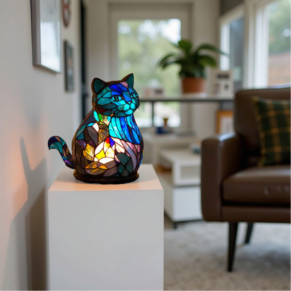 Cat-Shaped Acrylic Lamp – Handmade GlowWhisker Decorative Light for Cozy Ambiance 7