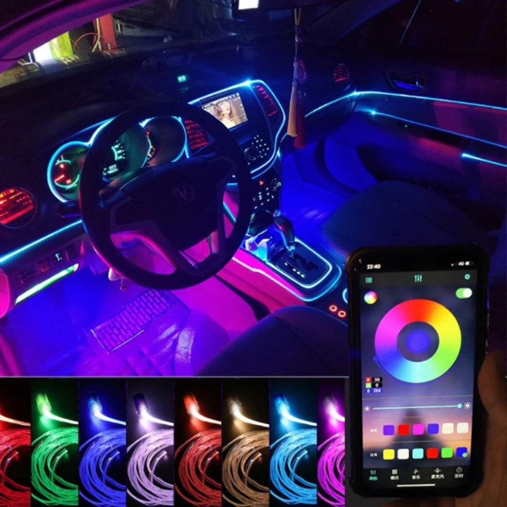 LED Ambient Light Strip for Cars - Flexible, Easy Installation, Customizable Length 3