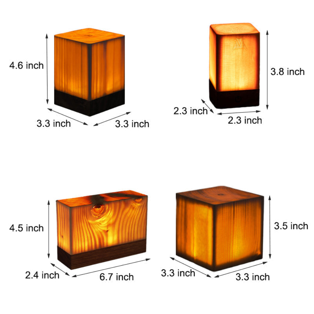 Rechargeable Wooden LED Table Lamp with Touch Control – Soft Glow for Relaxing Atmosphere 21