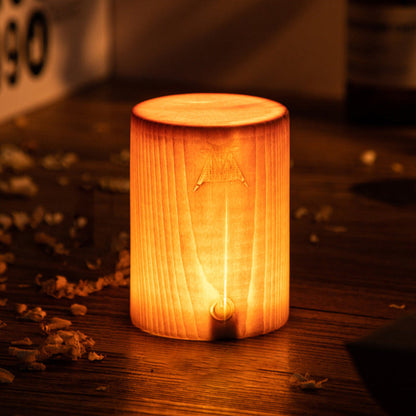 Rechargeable Wooden LED Table Lamp with Touch Control – Soft Glow for Relaxing Atmosphere 2