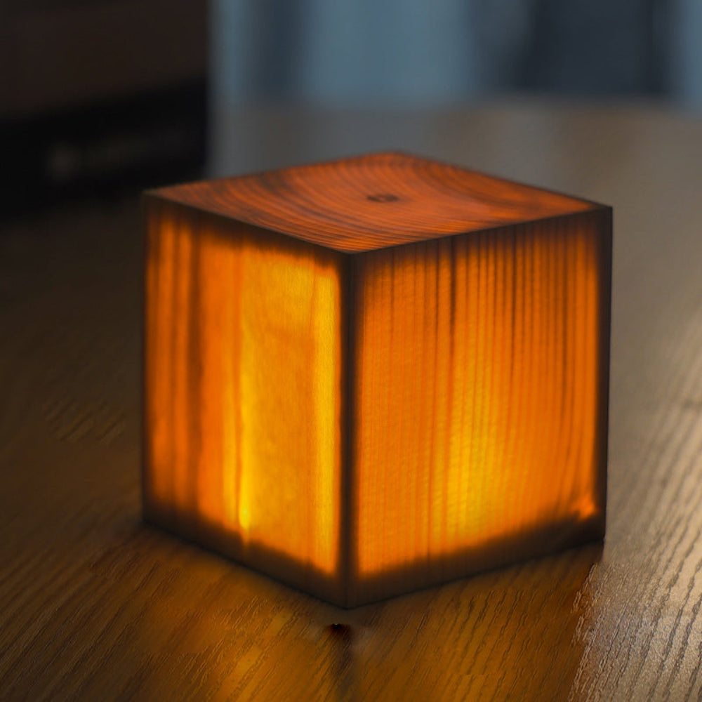 Rechargeable Wooden LED Table Lamp with Touch Control – Soft Glow for Relaxing Atmosphere 4