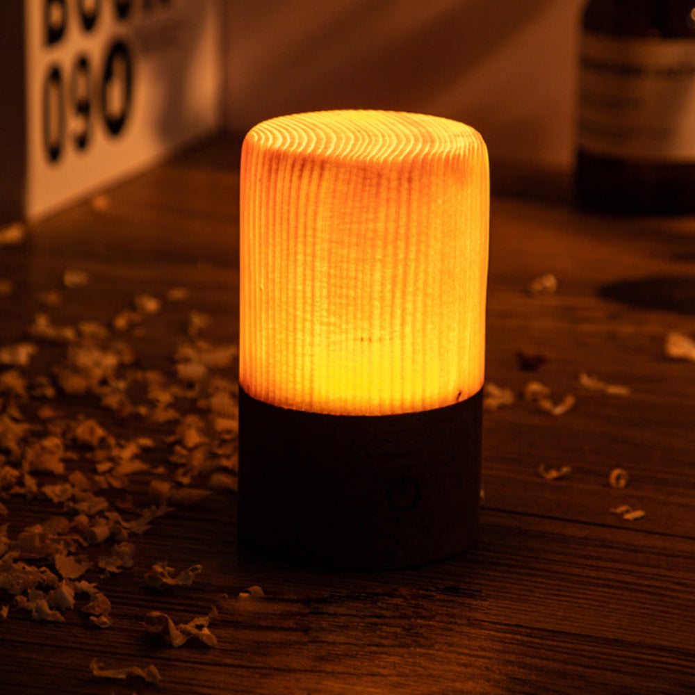 Rechargeable Wooden LED Table Lamp with Touch Control – Soft Glow for Relaxing Atmosphere 7
