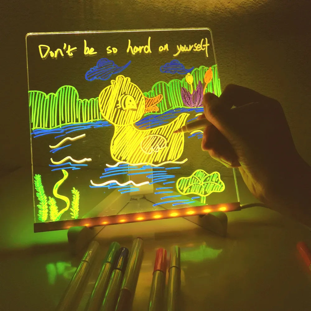 Illuminated Drawing Board for Kids – Rechargeable Light-Up Sketch Pad with Colorful LED Lights 2