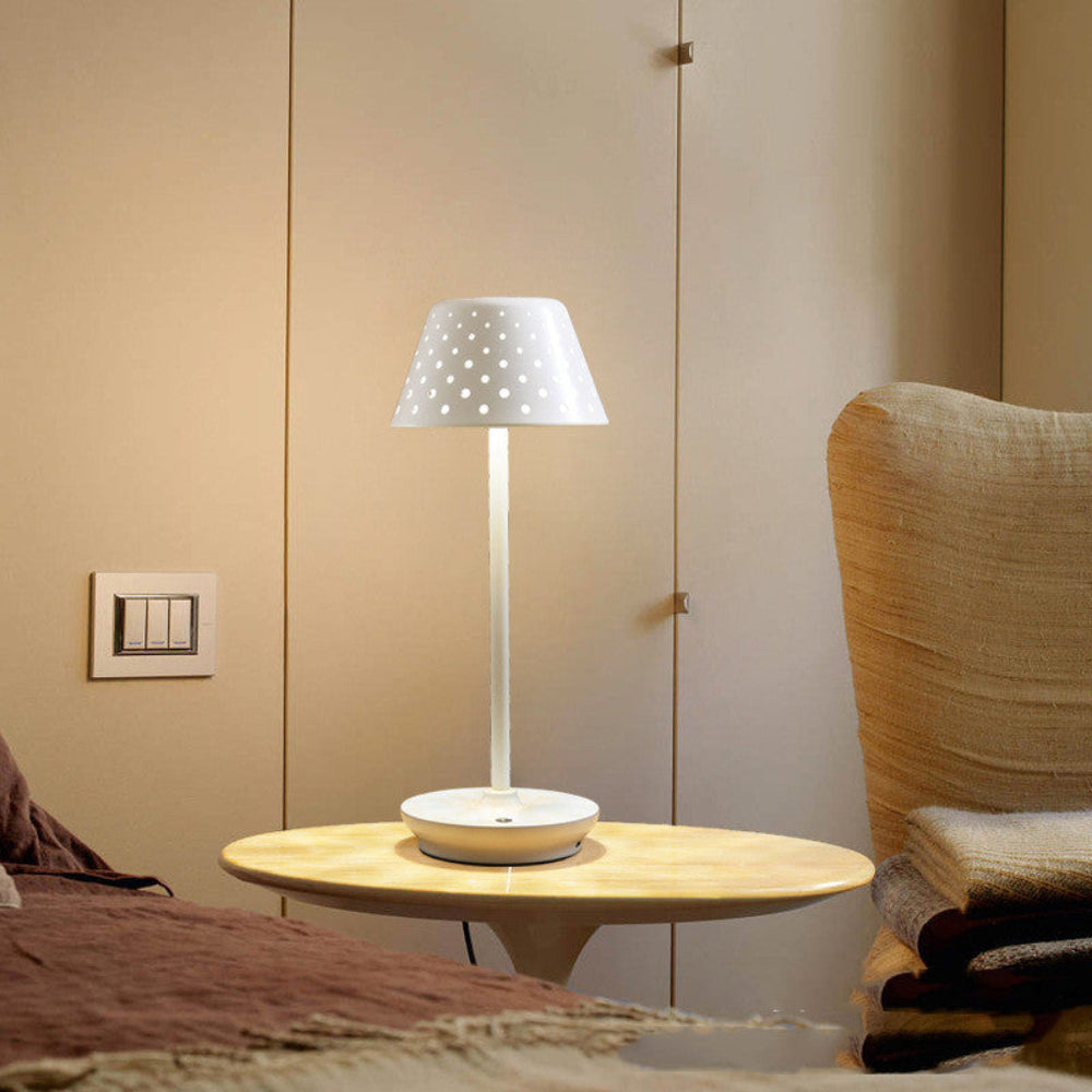 Rechargeable Retro LED Table Lamp – Dimmable Cordless Bedside and Desk Lamp with 3 Color Temperatures, USB Powered, Elegant Metal Design 6
